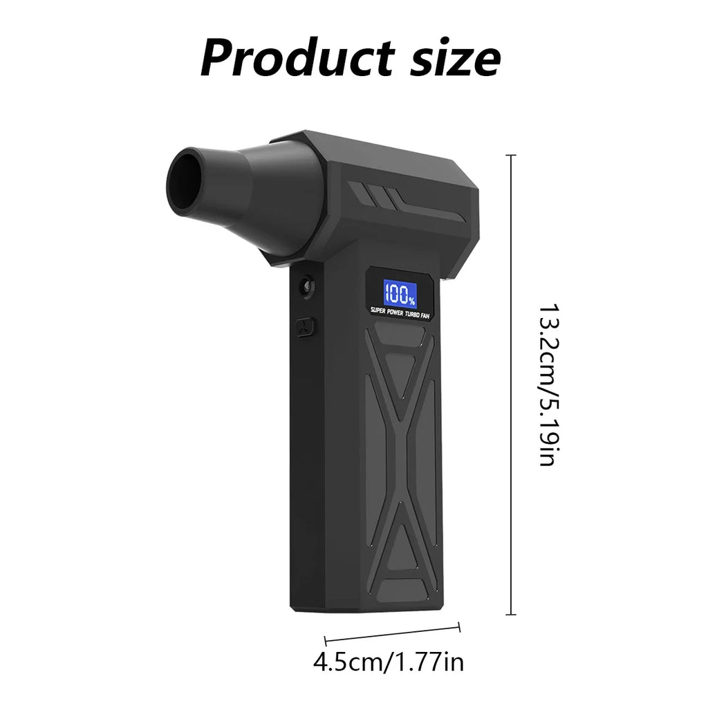 Air Blow Pro™ – 110,000 RPM Turbo Air Duster with 4-Speed Power & LED Display